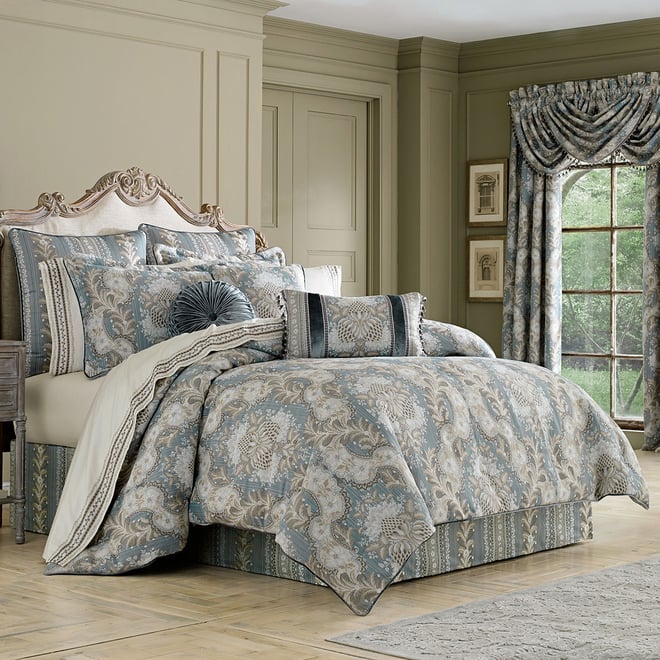 Queen Street Clorinda 4-pc. Damask + Scroll Comforter Set, Color