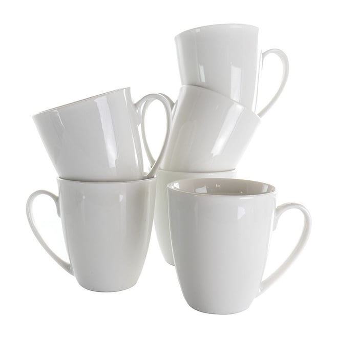 Elama Rosales 6-pc. Coffee Mug, Color: White - JCPenney