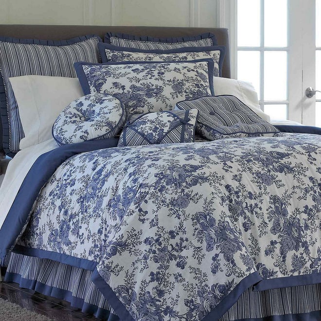 Toile Garden Cotton Comforter Set