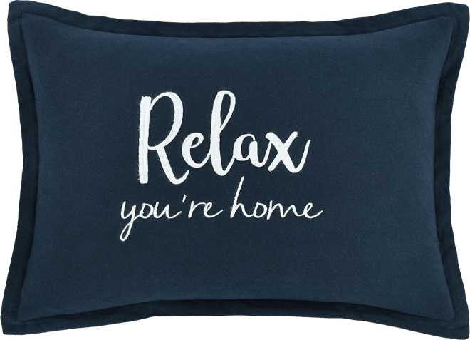 Let's Stay Home Script Decorative Pillow Cover, Lush Decor