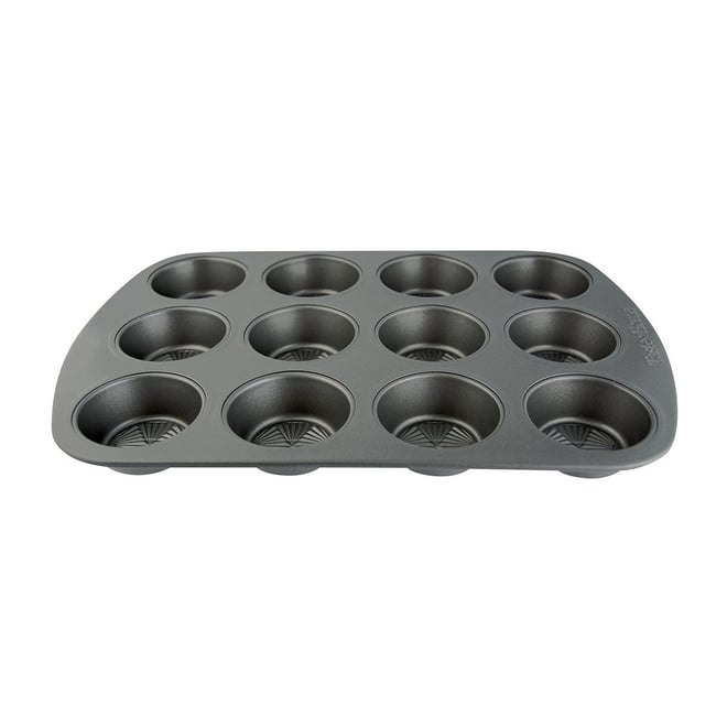 Circulon 12-Cup Gray Nonstick Bakeware Muffin Pan