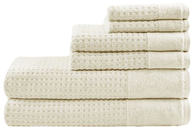 Madison park 6 piece spa discount waffle cotton jacquard towels se