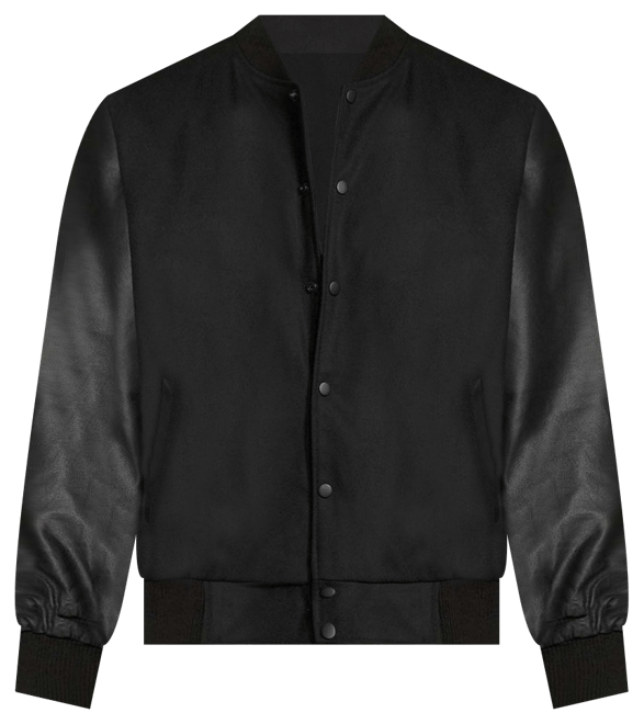 Vintage Leather Classic Varsity Jacket, Color: Black - JCPenney