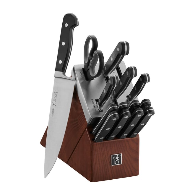 Henckels Solution 16-pc Self-Sharpening Knife Block Set - Black 
