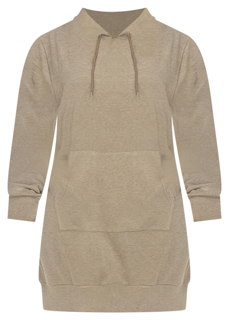 White Mark Womens Long Sleeve Sweatshirt Dress-Plus