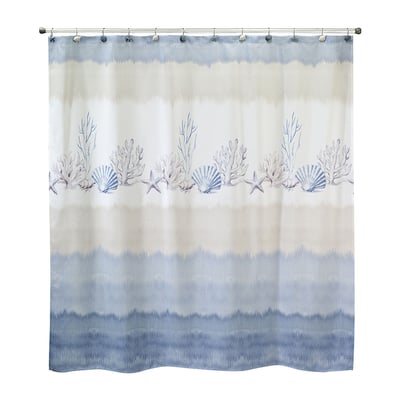 Avanti Abstract Coastal Shower Curtain, Are Shower Curtains All The Same Size Along Coastline