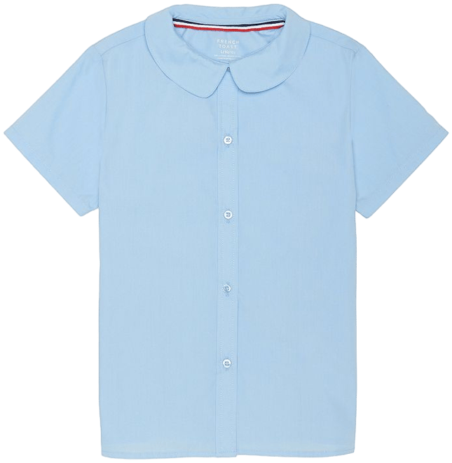 Girls Uniform Short Sleeve Poplin Button Up Shirt