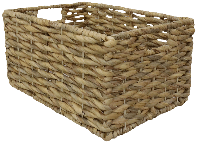 Home Essentials Black Weave Baskets with Lids, 3-Piece Set