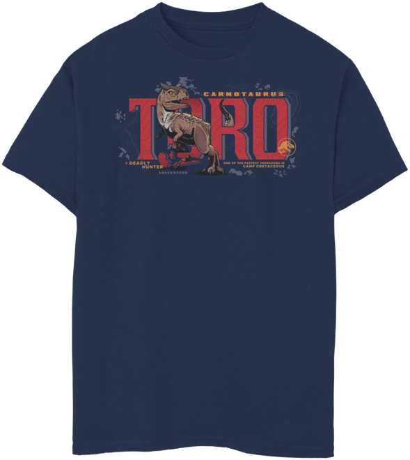 Boys 8-20 Jurassic World: Camp Cretaceous Carnotaurus Toro Graphic Tee