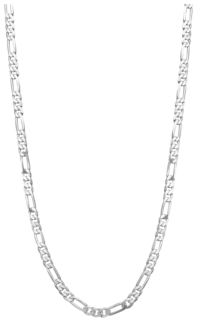 Men's Sterling Silver Figaro Chain Necklace