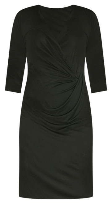 Women's Draped in Style V-Neck Dress