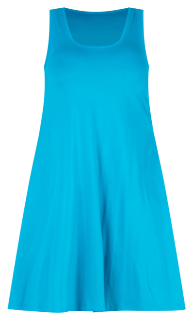 Plus Size Fit and Flare Knee Length Tank Dress
