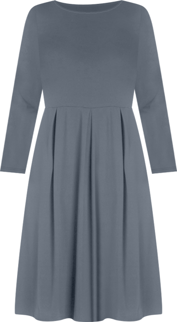 Women's Plus Size Fit and Flare Midi Dress