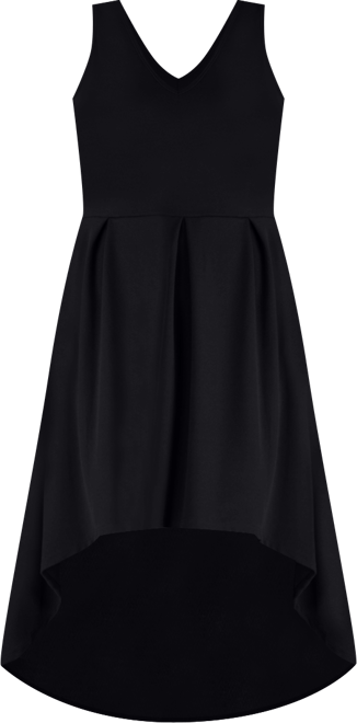 Women's Sleeveless Fit and Flare High Low Dress