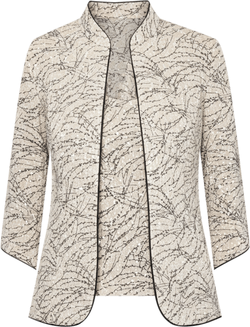 Printed Jacket and Top Set, Regular & Petite Sizes