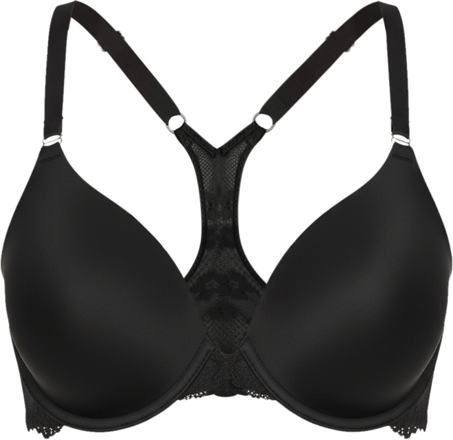 One Fab Fit Lace T-Back Shaping Underwire Front Close Bra 7112