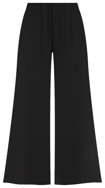 Wide-Leg Chiffon Pants