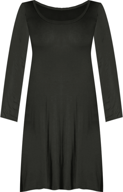 Women's Classic Long Sleeve Flared Mini Dress