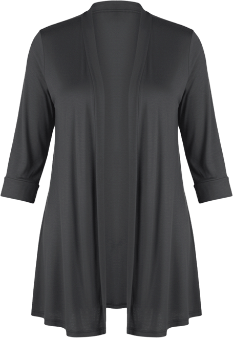 Elbow Length Sleeve Maternity Open Cardigan