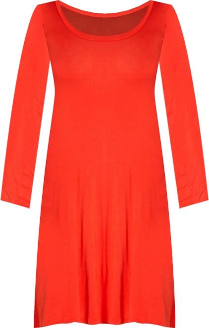 Women's Classic Long Sleeve Flared Mini Dress