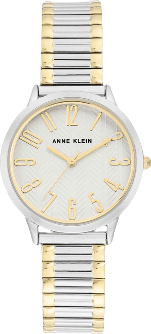 Women's Two-Tone Stainless Steel Stretch Bracelet Watch 34mm