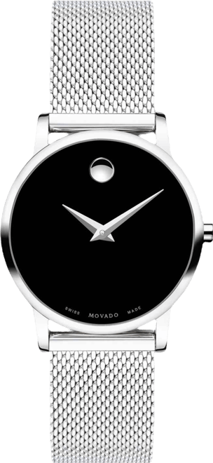 Women's Swiss Museum Classic Stainless Steel Mesh Bracelet Watch 28mm