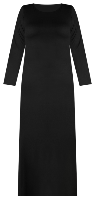 Women's Long Sleeve Side Slit Fitted Maxi Dress