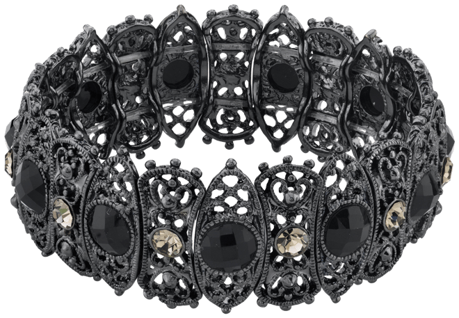 Black-Tone Stretch Bracelet