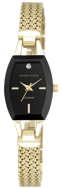 Women's Black Gold-Tone Mesh Bracelet Watch 19mm Ak-2184BKGB