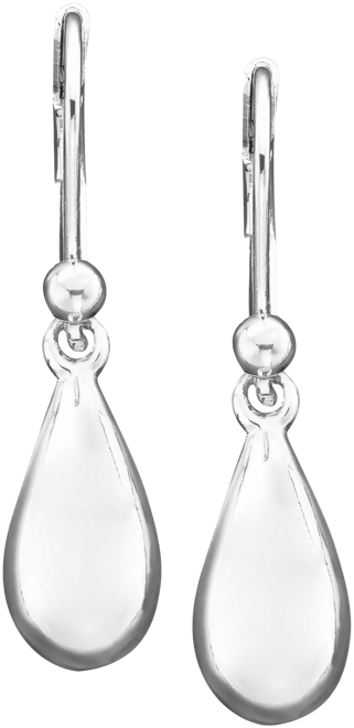14k Hammered Teardrop Drop Earrings