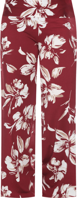 Plus Size Floral Wide Leg Palazzo Pants