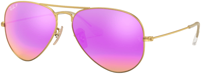 Unisex Polarized Aviator Mirror Sunglasses, RB3025