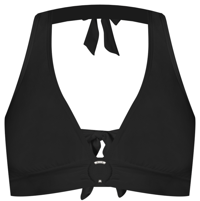 Logo-Ring Halter Bikini Top