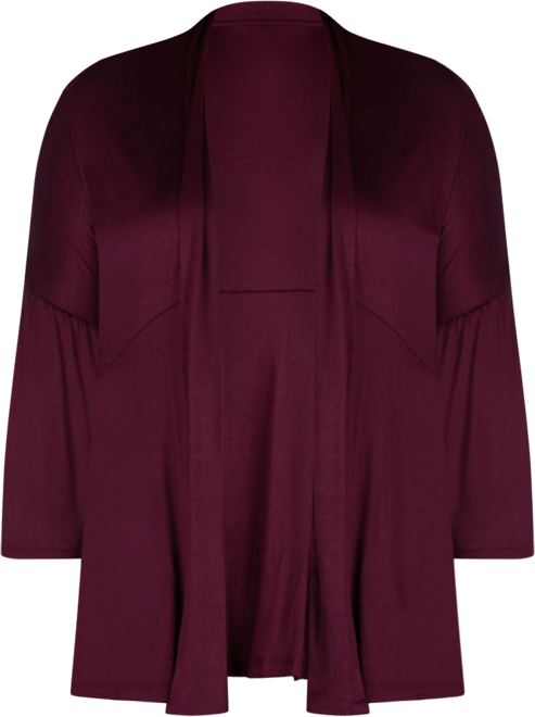 Plus Size Flared Open Front Cardigan Sweater