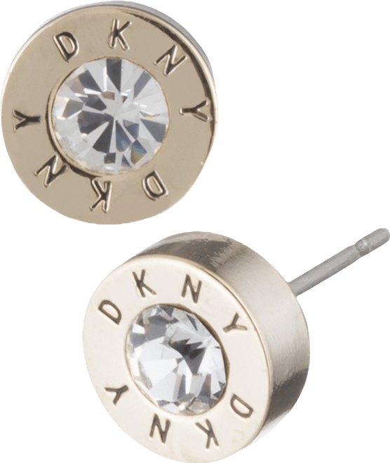 Logo Crystal Ring Stud Earrings