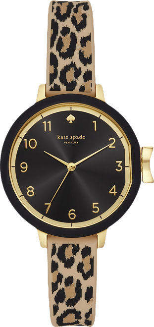 Women's Park Row Leopard Print Silicone Strap 34mm