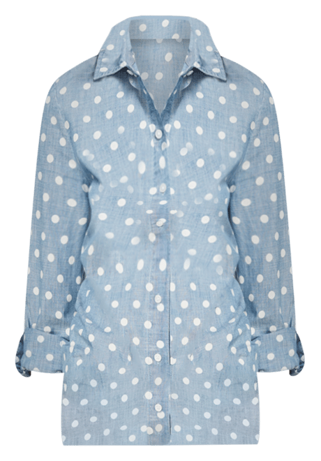 売れ筋商品|||トミー ヒルフィガー カットソー トップス レディース Women's Cotton Printed Roll-Tab Utility Shirt Chambray Tommy Hilfiger Women's Cotton Printed Roll-Tab Utility Shirt