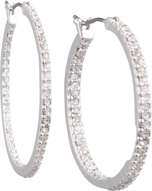 Lauren Ralph Lauren ★【フープピアス】Crystal Earrings 30 Lauren Ralph Lauren Crystal In & Out Hoop Extra Small