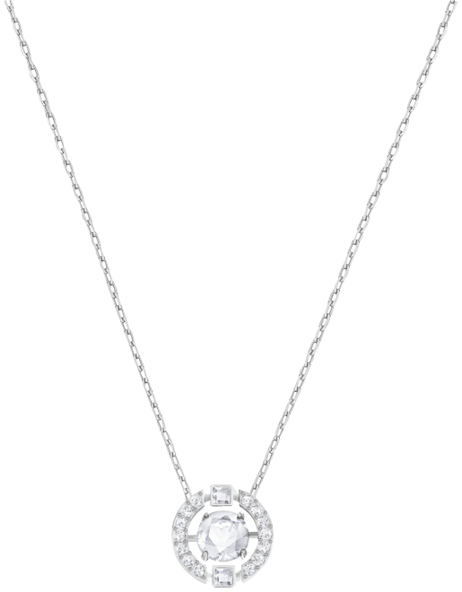 Silver Crystal Louisiana State Map Chain Necklace