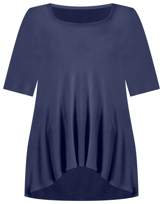 Women's Elbow Sleeve Swing Tunic Top