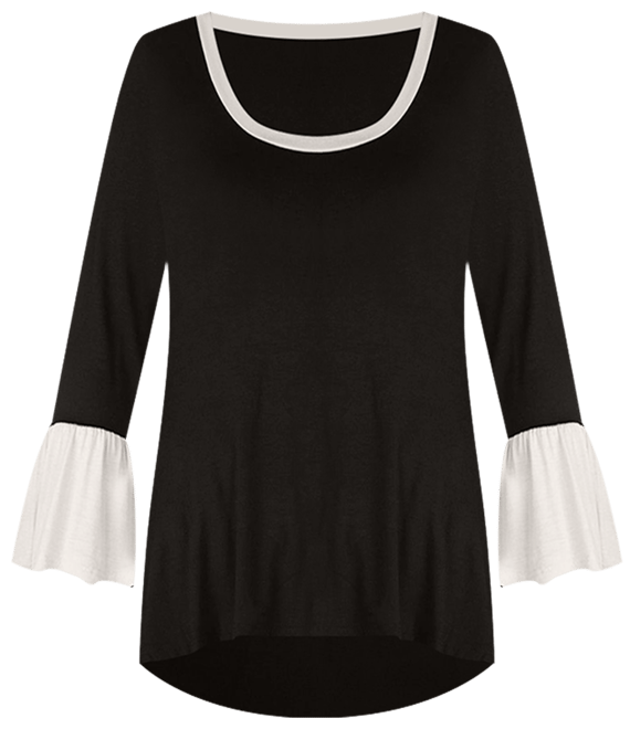 Swing High Low Bell Sleeve Maternity Tunic Top