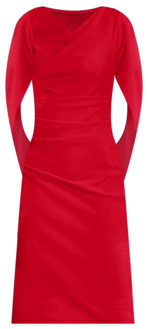 Betsy & adam caped sheath dress best sale