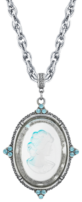 Silver-Tone Crystal Accents Necklace