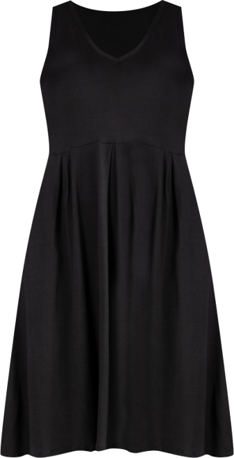 Plus Size Midi Fit and Flare Pocket Dress