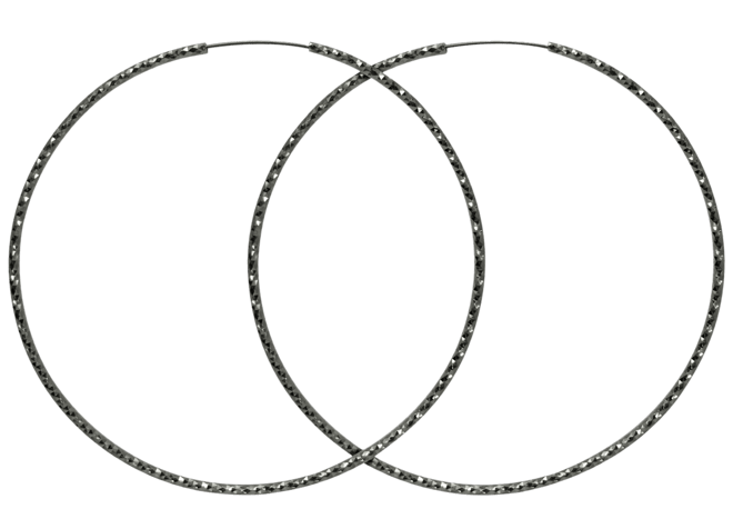 Textured 3" Extra-Large Hoop Earrings