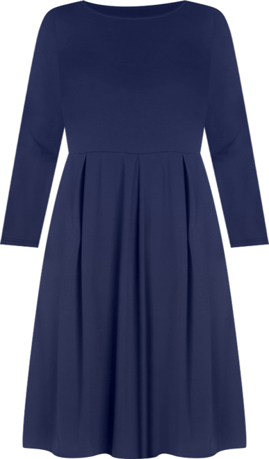 Women's Plus Size Fit and Flare Midi Dress