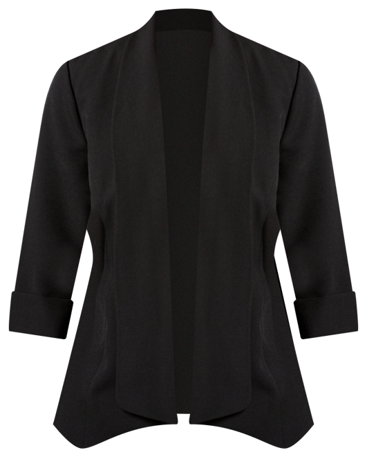 Plus Size Open-Front Soft Blazer