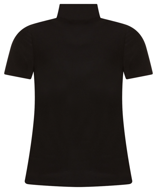 Short-Sleeve Mock-Neck Top