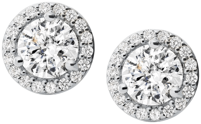 Women's Sterling Silver Pave Studs