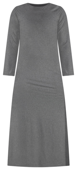 Women's Long Sleeve Side Slit Fitted Maxi Dress